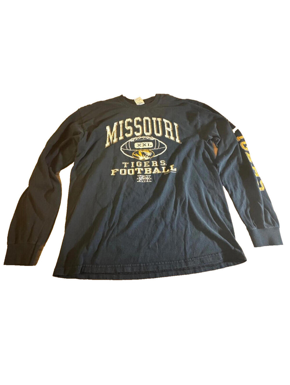 Missouri Tigers Football NCAA Black T Shirt Mens L